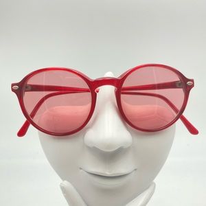 Red Oval Sunglasses Frames